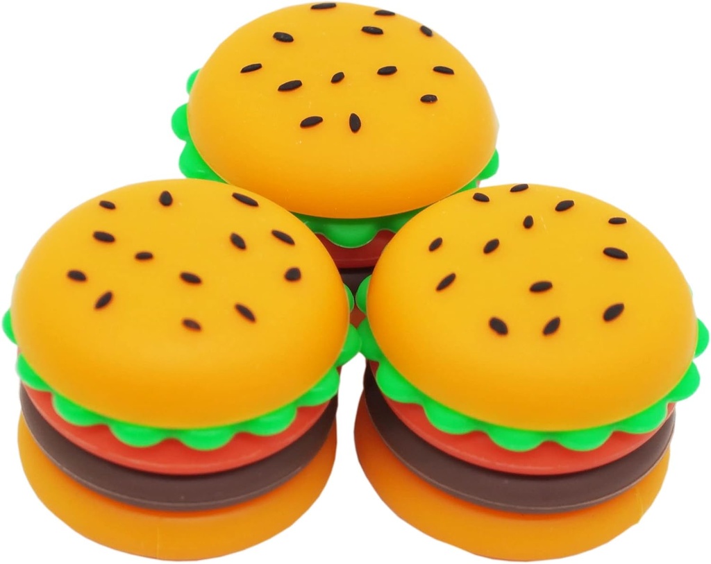 5ml Hamburger Silicone Wax Containers Non-stick Concentrate Jar Multi-use (3)