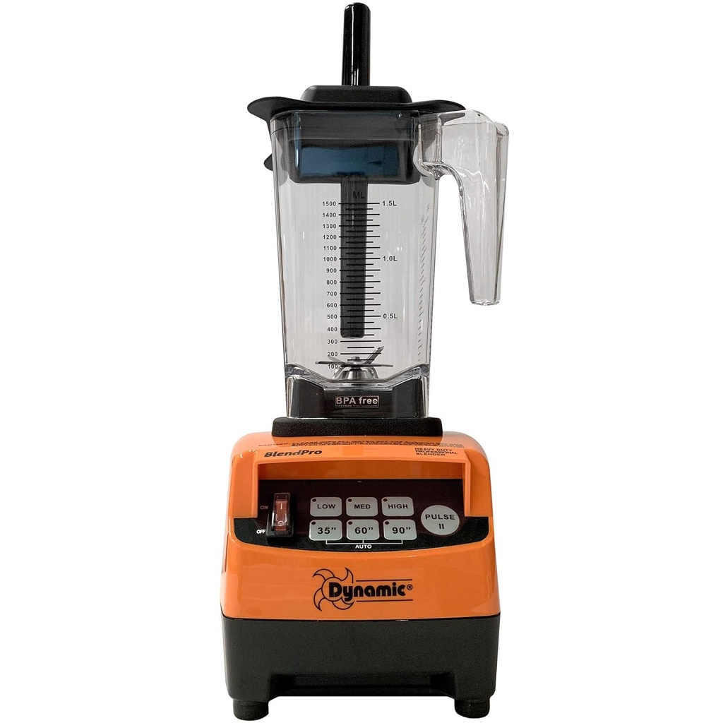BL001.1.T BlendPro 1T Commercial Performance Food Blender with Four Speed Controls, One Touch, 50 oz. Container, Black/Orange, 115V