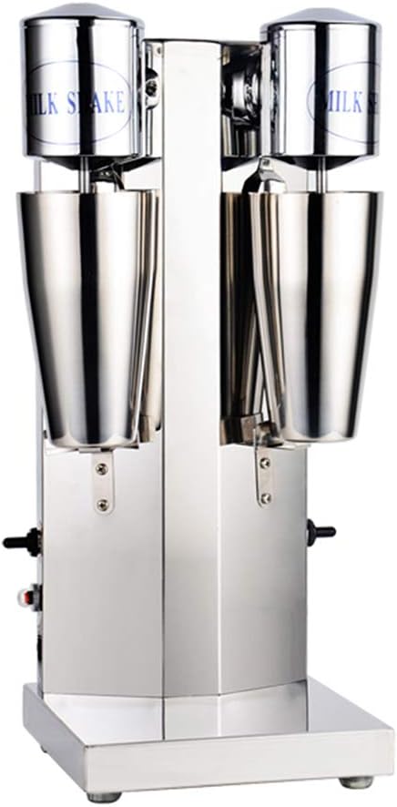 Commercial Double Head Milk Shaking Machine,Stainless Steel Milk Shaker Drink Mixer,Ice Cream Maker Milk Shaker Juicers,110V 18000RMP 60HZ