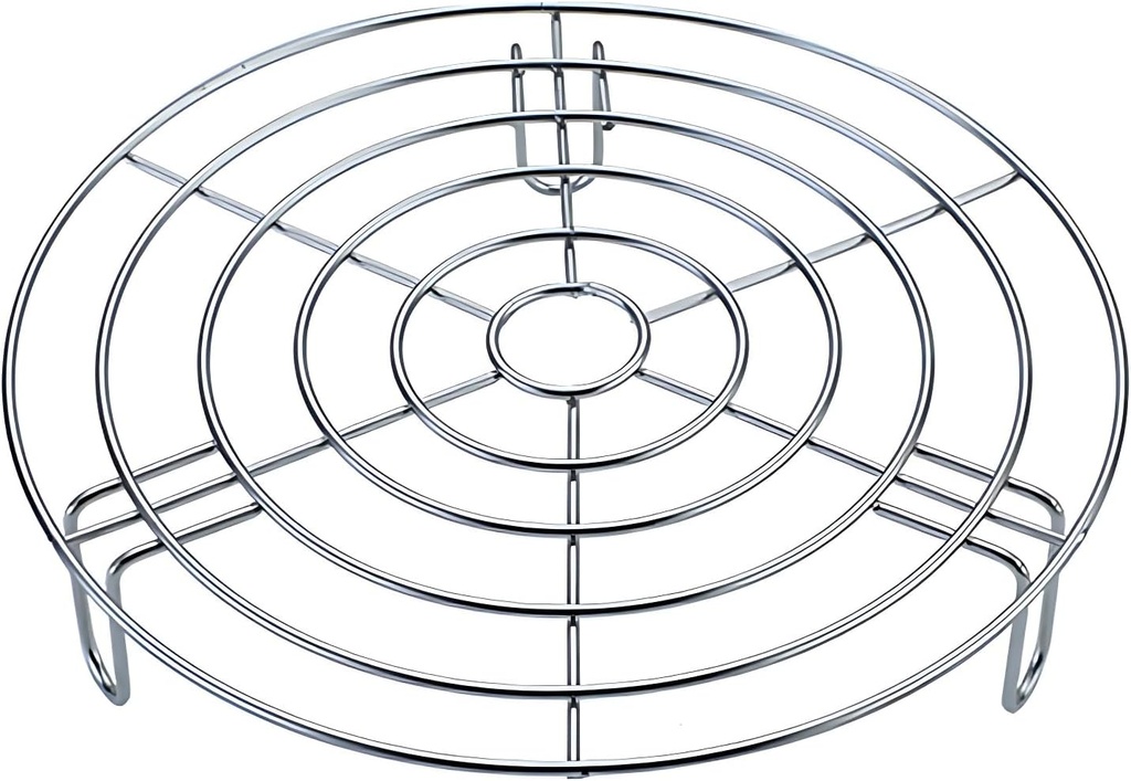 Round Cooling Racks Dia 10.2", 304 Stainless Steel Steamer Rack, Canning Rack, Cake Cooling Rack Circle Wire Cooling Rack for Air Fryer, Instapot, Cake Pans (Height 2.8",10.2"/26cm)