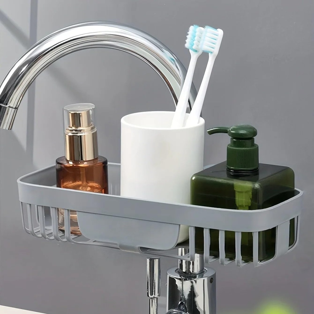 Kitchen Faucet Storage Rack Dishwashing Sink Sink Supplies Household Rag Sponge Drain Hanging Basket Storage Rack