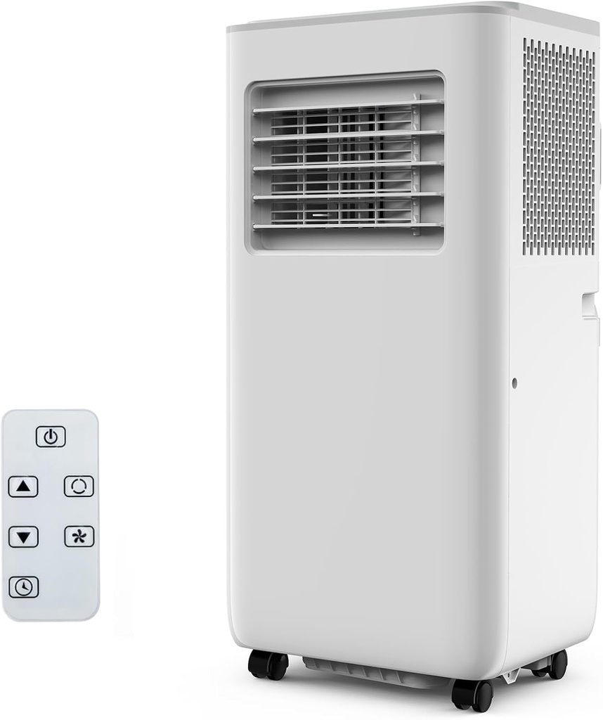 8,000 BTU Portable Air Conditioner, AC Unit - Cools Rooms to 350 Sq.Ft with Dehumidifier, Remote, Timer for Bedroom/Office