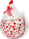 jojofuny Hen Storage Jar Eggs Container for Refrigerator Cookie Jar with Airtight Lids Storage Shelves Easter Candy Holder Chicken Kitchen Canisters Tin Coffee Christmas Ceramics Toddler