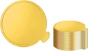 YYaaloa 3.15 Inch Mini Round Golden Cake Boards 50pcs Mousse Cupcake Base Paper Plates Circle Dessert Board (Gold 3inch 50pcs)