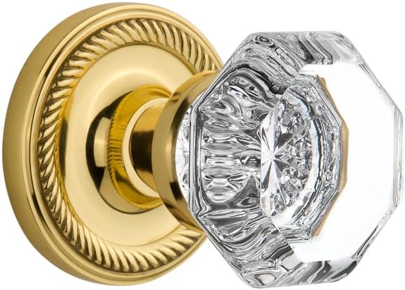 Nostalgic Warehouse Rope Rosette Waldorf Crystal Door Knob