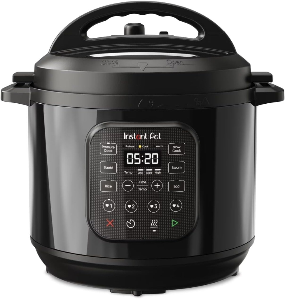 Instant Pot 8Qt RIO Chef Series 7-in-1 Multi-Cooker, Black – Pressure Cooker, Slow Cooker, Rice, Sauté, Steamer, Warmer & More, Nonstick Wide Base, Family Size Programmable Electric Pot