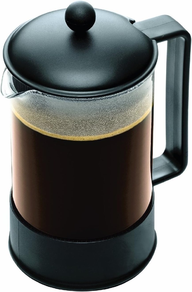 Bodum 51oz Brazil French Press Coffee Maker, High-Heat Borosilicate Glass, Black - Made in Portugal