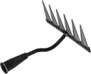 Generic Heavy Duty Agricultural Rake Tool with Sharp Tines Steel Multi-Function Soil Leveling and Weeding Garden Tool for Efficient Gardening and Soil Clearing