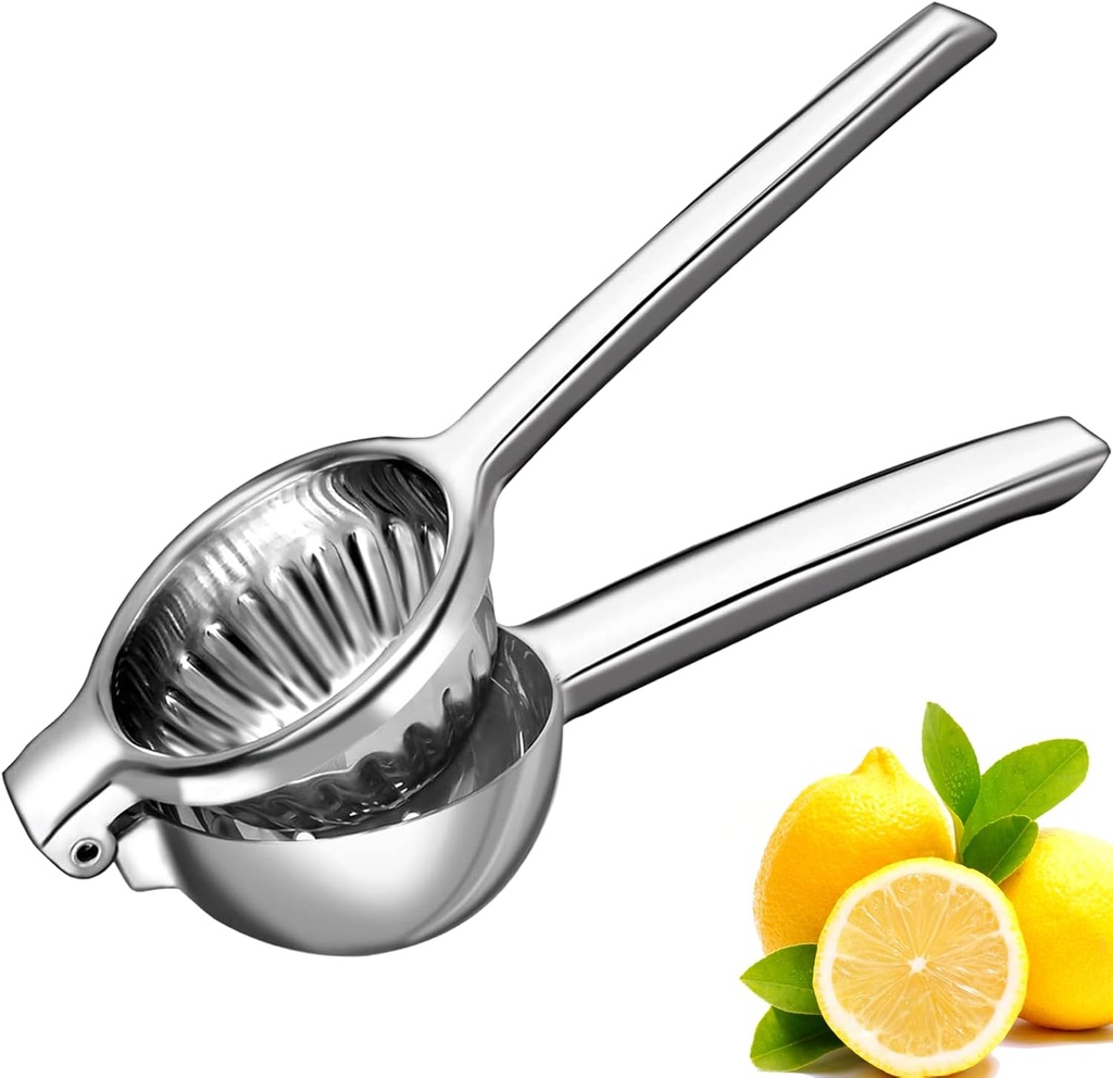 Nbippiooiwip Lemon Juicer Large Manual Lemon Juicer Metal Manual Juicer Handcrafted Stainless Steel Juicer Effortlessly Extract Freshly Squeezed Juice