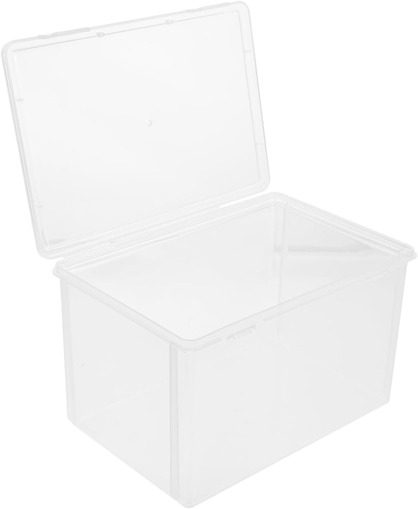 Kichvoe Transparent Bread Storage Container Medium Airtight Refrigerator Bread Box for Kitchen Home Bakery Snack Organizer Dustproof Loaf Keeper with Rounded Edges