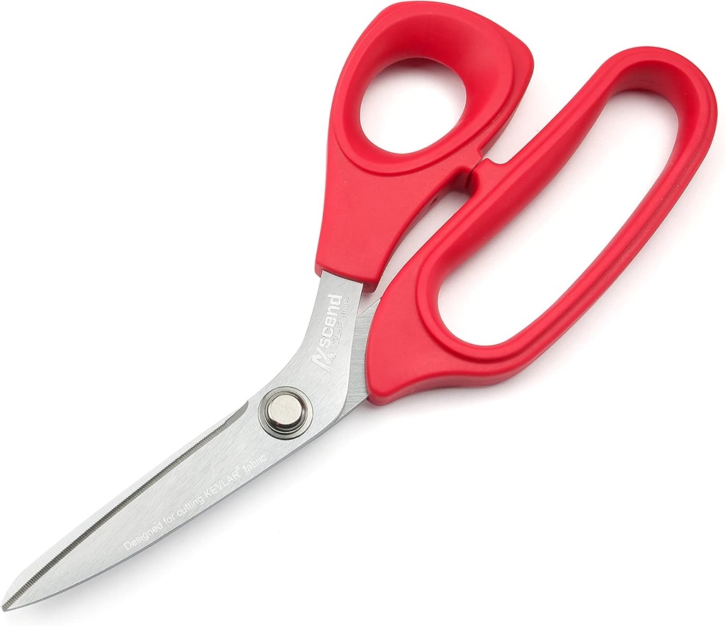 Ascend Tools 8 inch Industrial Grade Carbon Steel Shears - Kevlar, Dyneema, Vectran, Spectra, Technora, Nomex, Innegra, Dacron, Fiberglass, Carbon Fiber, Best Shears for Splicing