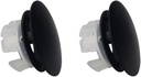 Sink Overflow Ring 2 Pack Matte Black Bathroom Vanity Sink Overflow Cover Insert in Round Trim Cap Brass Material