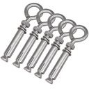 5/16" X 4-3/16" Expansion Concrete Wall Anchors Eyebolt Screw, Heavy Duty 304 Stainless Steel Shoulder Lag Eyebolts for Concrete Wall, 5 Pack