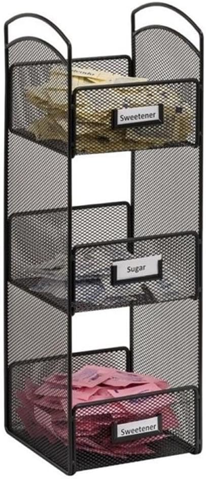 Pemberly Row 3 Tier Break Room Organizer in Black