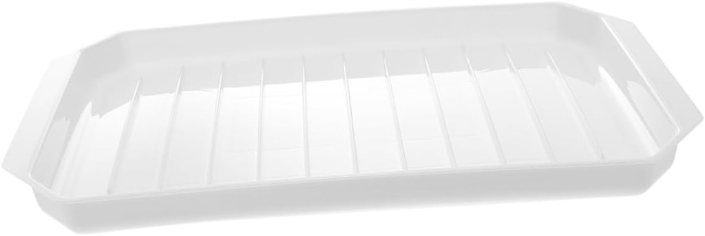 Microwave Bacon Tray Large Reusable Baking Pan Microwaveable Cookware for Oven Cooking Non-Slip Design for Meal Prep and Entertaining