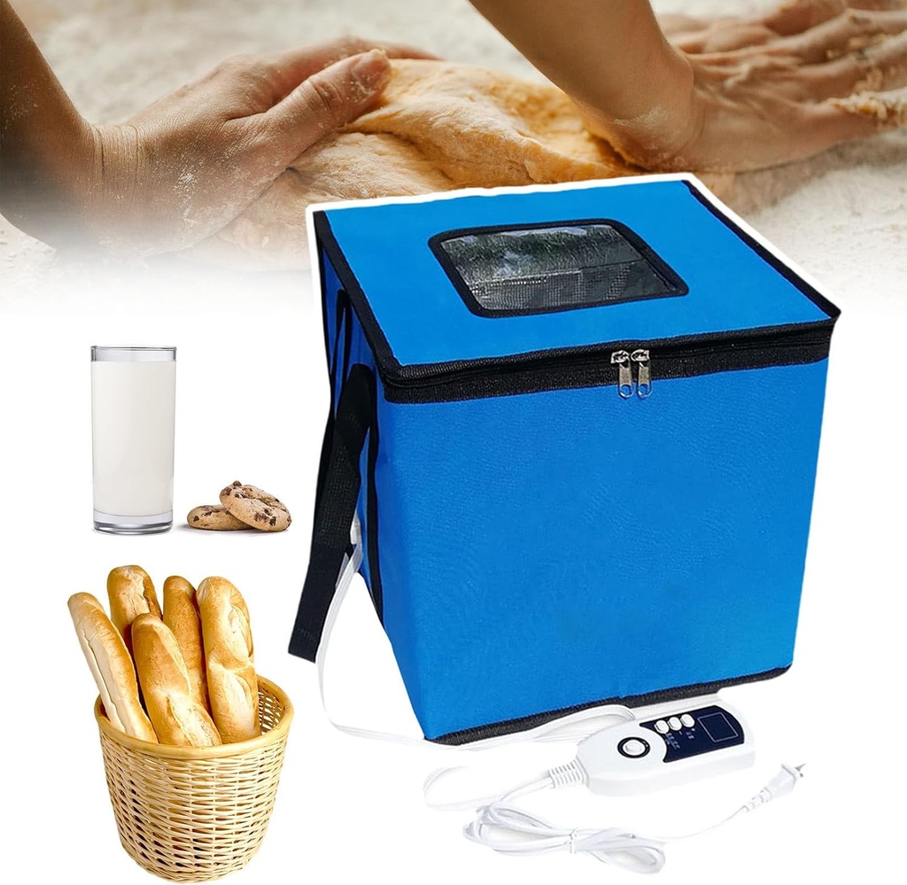 Portable Bread Proofing Equipment, Proofing Box for Bread Making, Sourdough Proofing Basket, with Temperature Control, for Making Bread, Yogurt, Pizza, Foldable for Storage,M