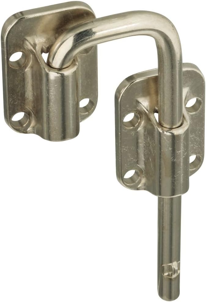 National Hardware N238-972 V800 Sliding Door Latch in Nickel