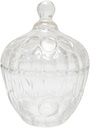 1PCS Crystal Glass Candy Jar with Lid Sugar Bowl Food Container Decorative Jewelry Box Countertop Jar(260ml/8.7 Ounce)