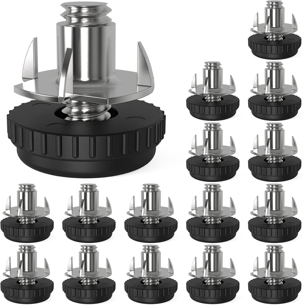 16 Pack 5/16" Stainless Steel Screw-in Furniture Levelers, Adjustable Furniture Levelers Screw in Threaded,T- Nut Kit Threaded Leveling Feet Glides for Table, Chair, Furniture Legs