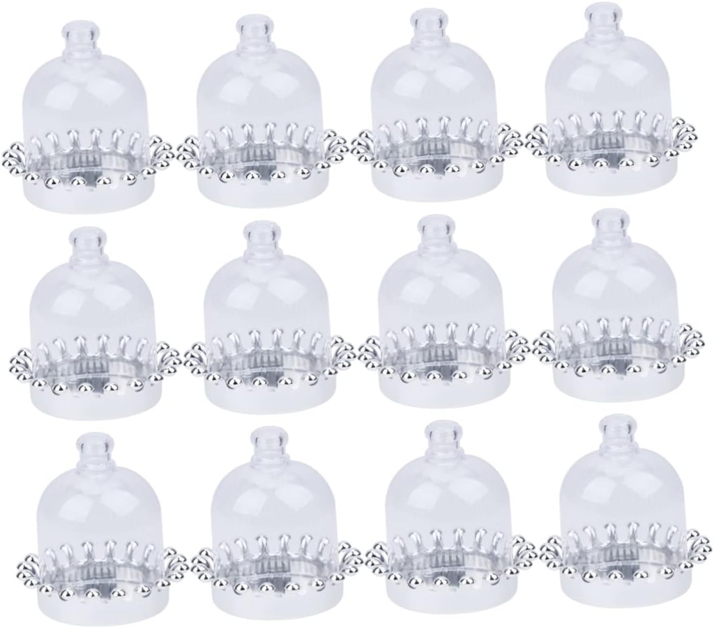 12pcs Cake Holder Wedding Candy Box Cupcake Stand Lid and Storage Carrier Multifunctional Cupcake Display Plate