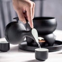 Japanese Sake Cup Set 5 Piece Porcelain Pottery Traditional Ceramic Cups Crafts Wine Glasses Japanese with 1 Sake Serving Bottle and 4 Sake Cups C