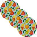 3 Pcs Kitchen Trivet for Crock Pot 15in Dish Holder Kitchen Countertop Protector accesorios para mesa de comedor Summer Fruit Lemon Pattern Colorful