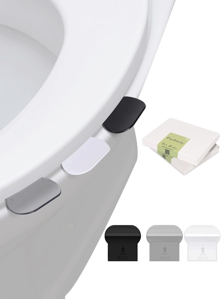 Toilet Seat Lifter, Toilet Lid, Toilet Seat Handle to Lifter Toilet Cover Lifter, Avoid Touching Toilet Cover Handle Bathroom Accessories for Home, Office, Hotel（White/Gary，2pc）