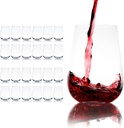 Grassl Stemless Water and Wine Glass, Hand-Blown Crystal Wine Glasses or Water Glasses, Set of 24