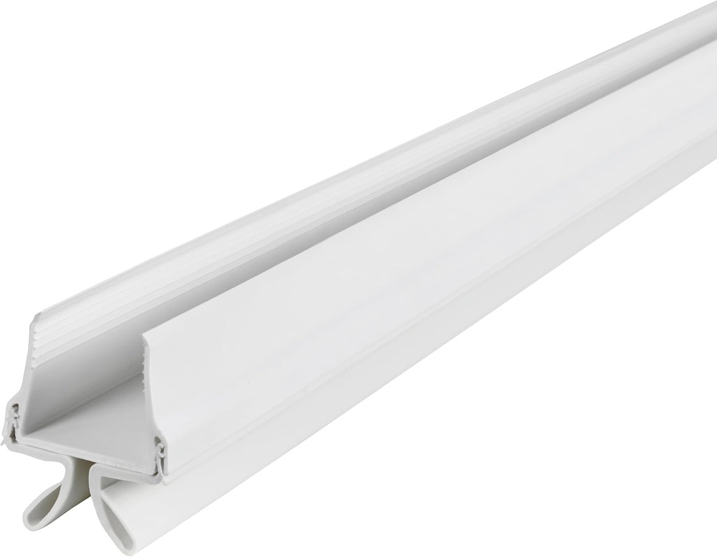 M-D Building Products Vinyl Cinch U-Shape Door Bottom Seal, Slide-On Weatherstripping Draft Stopper, Easy to Install, Fits 32” x 1-3/8” Doors, Fills 1/2”- 1-1/2” Gaps, 43398, White