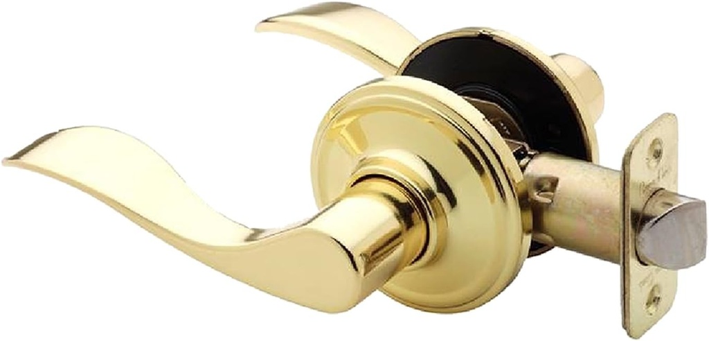 Copper Creek Hardware WL2220PB Door Lever, 3" x 5" x 6.8", Polished Brass, 1 Count (Pack of 1)