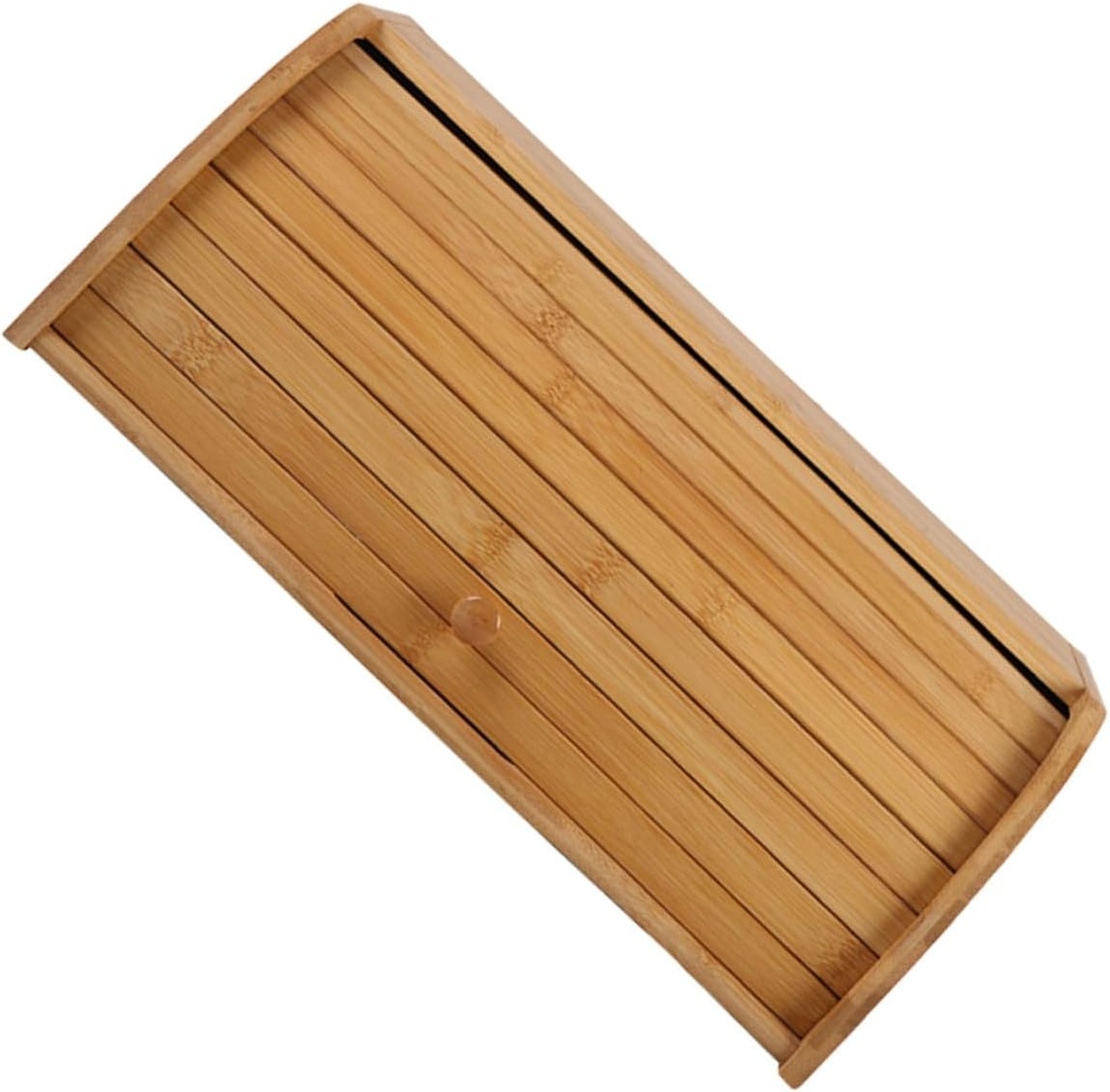 Sliding Lid Bread Box for Kitchen Countertop Rustic Capacity Bread and Snack Storage Container Moisture-resistant Food Organizer for Fruits and Pastries