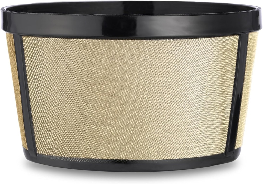 Reusable 4-5 Cup Basket Coffee Filter Fits Mr. Coffee, Cuisinart, Black & Decker, Hamilton Beach Coffee Makers, Stainless Steel, BPA-Free