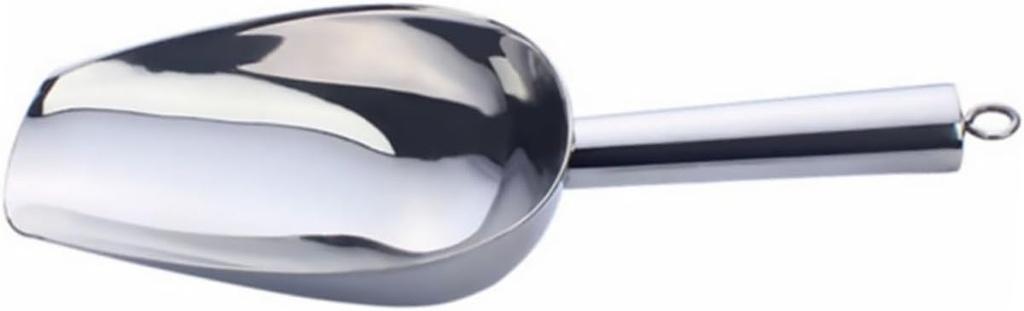 1Pc Stainless Steel Grain Scoop Shovel Ice Cube Shovel for Ice Cereals and More Easy to Clean Kitchen Tool Stainless Steel Construction