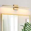 Bathroom Vanity Light Fixtures,30 inch Rotatable LED Vanity Lights with 24W,Adjustable 3000K,4000K,5000K Light,Brushed Bathroom Wall Sconce Over Mirror,Gold