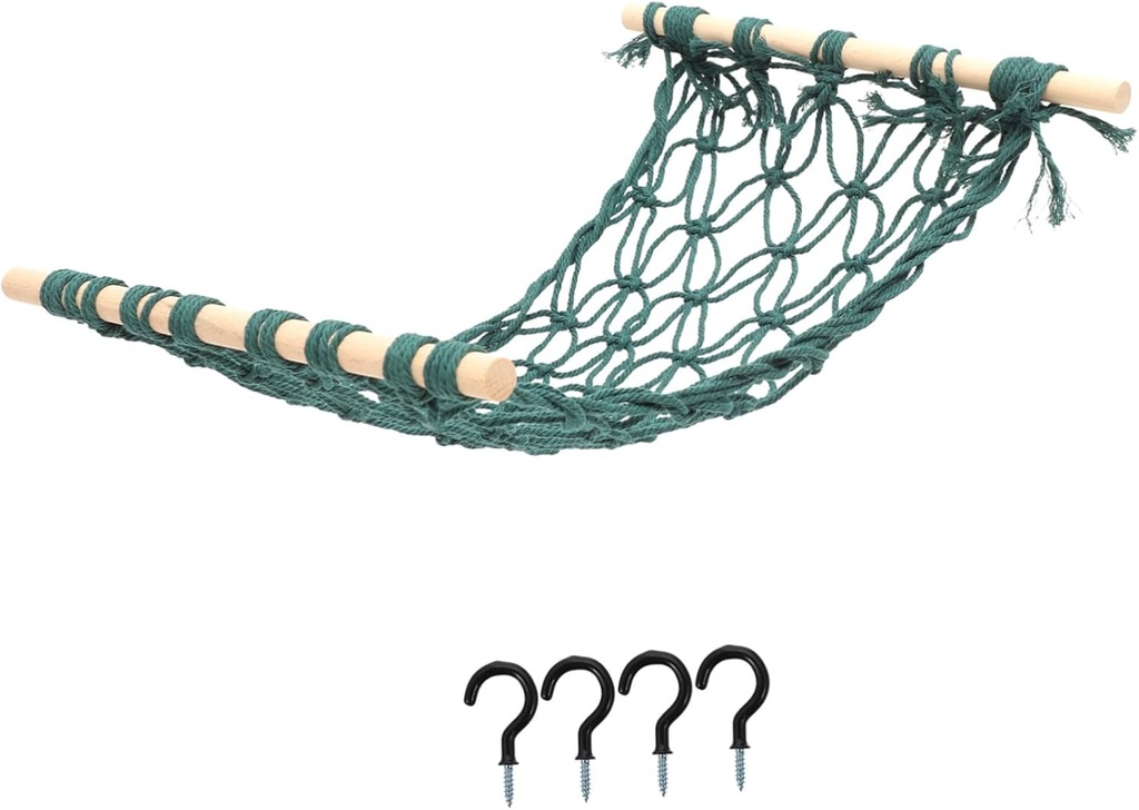 Zerodeko Hanging Fruit Vegetable Net Bag Woven Storage Hammock Kitchen Organizer Green Decorative Holder for Countertop Space Saving and Home Party Use