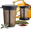 Finum Reusable Stainless Steel Coffee and Tea Infusing Mesh Brewing Basket, Large, Black