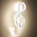 XEYOU 22W Modern Wall Sconce Lighting Indoor LED Creative Wall Light Fixture Music Symbol Art Decoration Wall Lamp for Living Room Bedroom Stair Corridor, White 4500K