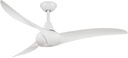 MINKA-AIRE F843-WH Wave 52 Inch 3 Blade Ceiling Fan in White Finish