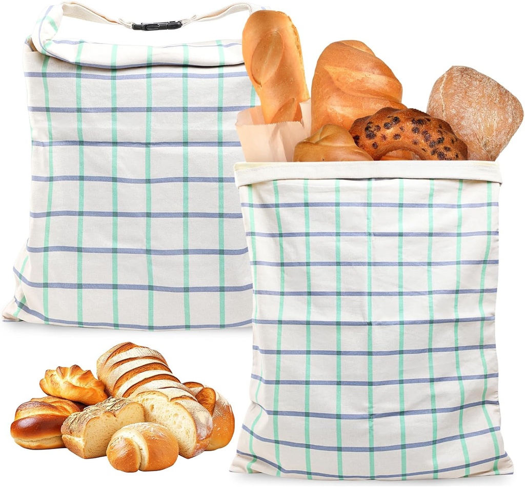 2 Pack Beeswax Bread Bags for Sourdough,Reusable Cotton Beeswax Bag for Homemade Bread,13x17in Food Storage Sourdough Bread Bag with Moisture Lock to Keep Fresh
