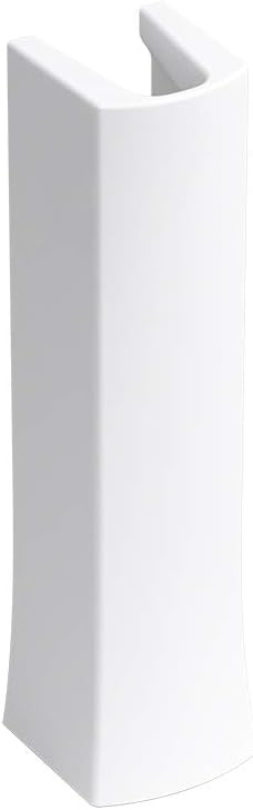 Kohler Elmbrook 7 in. W x 8 in. D Rectangular Pedestal Sink Base in White K-R5334-0