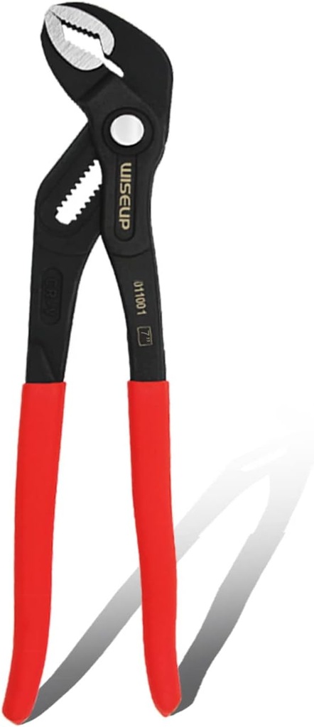 WISEUP Groove Joint Pliers 7 Inch with Fast Adjustable Pliers V-Jaw Tongue and Groove Pliers Wrench for Water Pump,Home Repair,Plumbing,Gripping,Nuts,Bolts,Pipe,Fittings