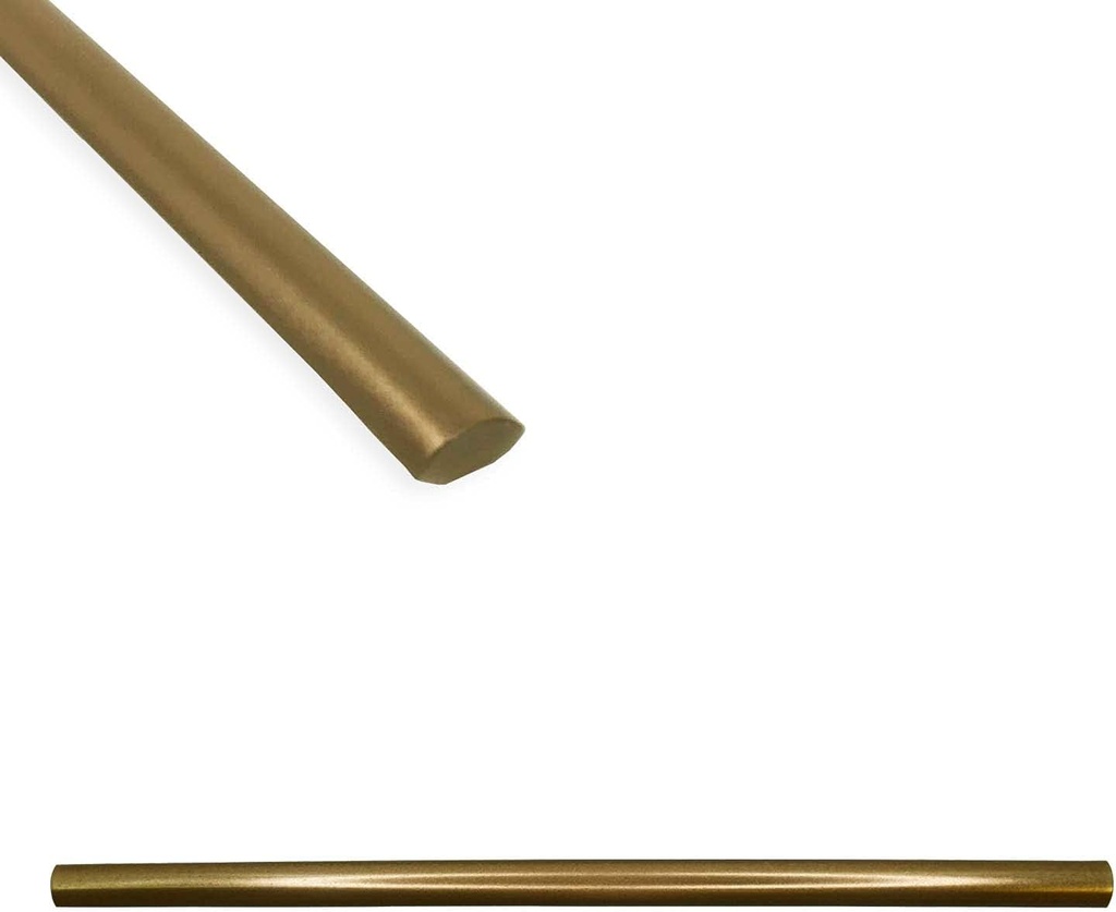 Questech Quarter Round Tile Trim, 1/2 x 12 Inch Corner Shower Tile Edge Trim, Decorative Jolly Tile Liner Cap for Kitchen Backsplash Bathroom Shower, Gold, 6 Pack