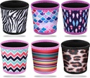 Patelai 6 Pieces Hot Cup Sleeves Reusable Neoprene Cup Insulator Holders Washable Heat Resistant Insulated Coffee Sleeve for Tea Hot Cold Beverage
