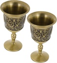 2pcs Vintage Embossed Wine Cup Elegant Zinc Alloy Wine Goblet Creative Liqueur Cup For Royal Themed Party Banquet And Home Decoration