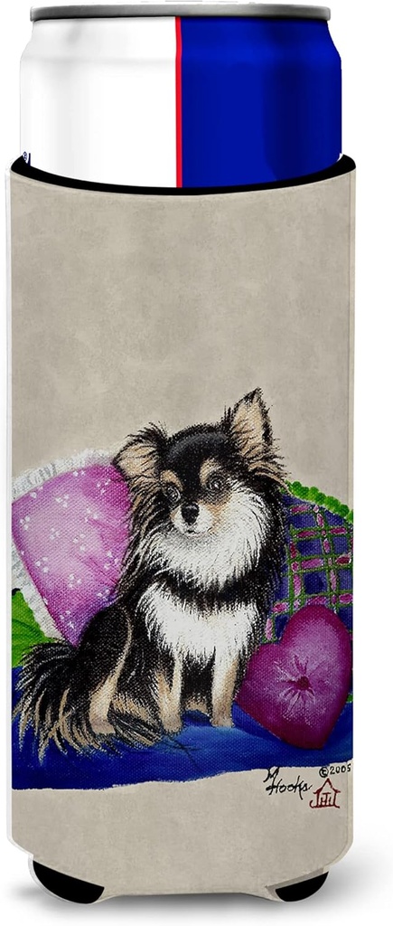 Chihuahua on their couch Ultra Beverage Insulators for slim cans