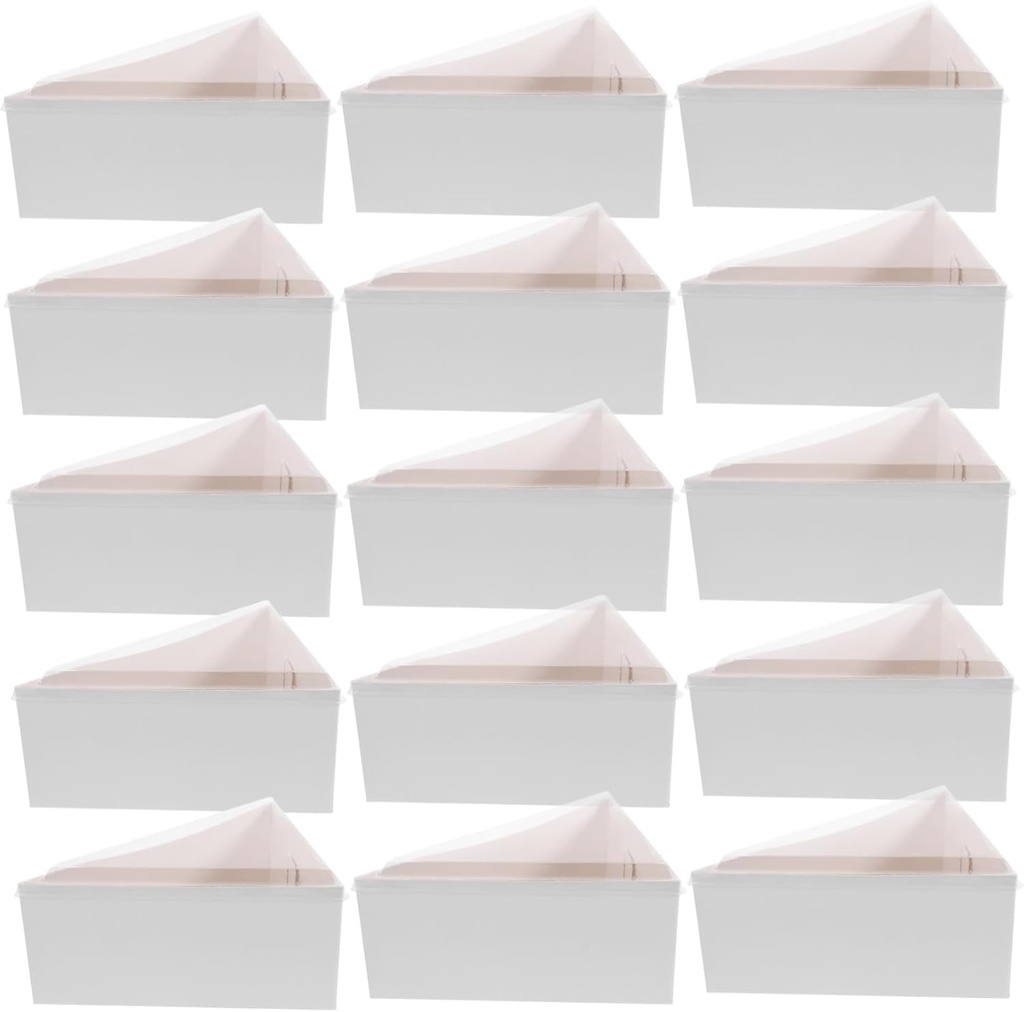 50sets Multipurpose Bakery Supplies of Triangle Mousse Box Pizza Box Lids for Treats Donuts Cupcakes Cookies