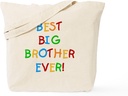 CafePress Best Big Brother Ever Tote Bag Reusable Natural Beige Canvas Shopping Bag