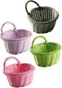 BESTOYARD 4pcs Woven Hanging Storage Basket Kitchen Vegetable and Fruit Organizer Rustic Decorative Wall Mount for Easter Home Decor Random Colors