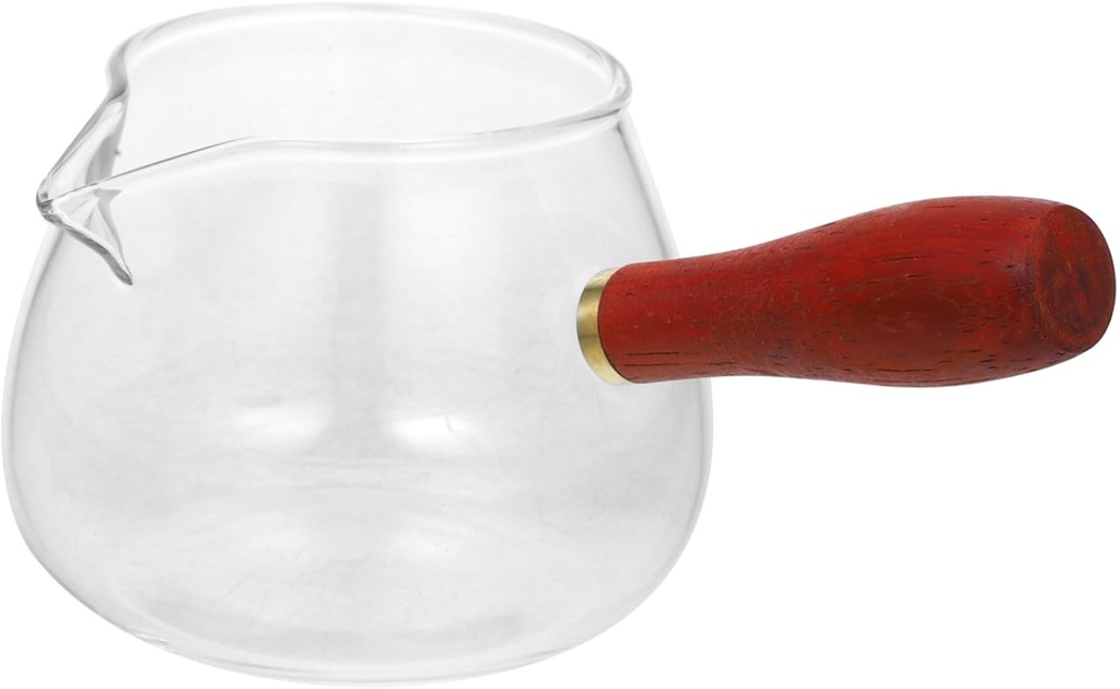 Transparent Tea Dispenser with Handle Ergonomic Glass Teapot for Use for Serving Tea Sake and Spirits Beautiful Design for Gatherings