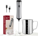 MAEXUS Milk Frother, Rechargeable frother wand, Milk Frother Handheld Foam Maker for Coffee, Cappuccino, Lattes, Matcha, Hot Chocolate, with Milk Frothing Pitcher(20 oz / 600 ml)